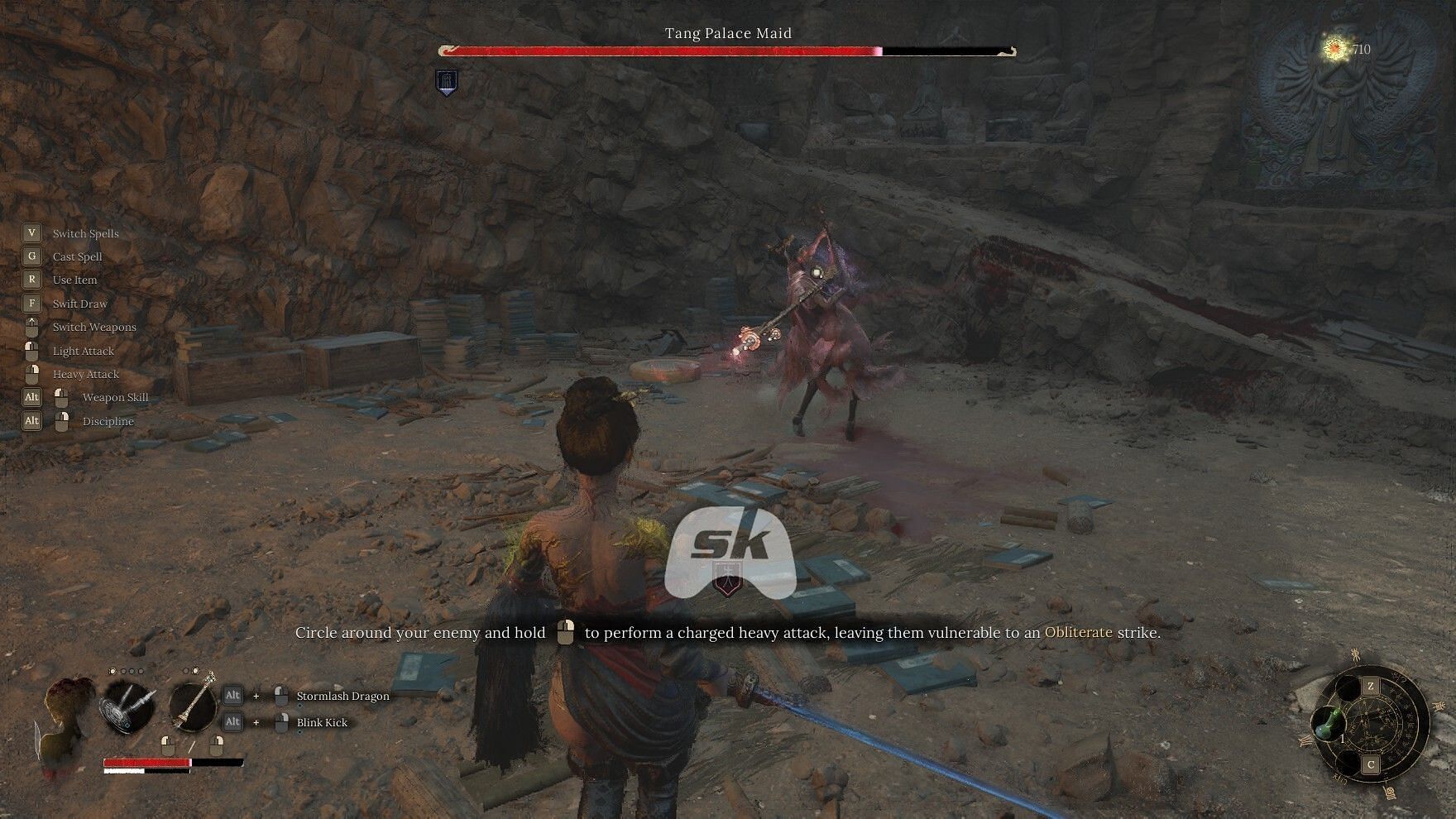 Duel against Tang Palace Maid in Wuchang: Fallen Feathers (Image via Sportskeeda Gaming || 505 Games)